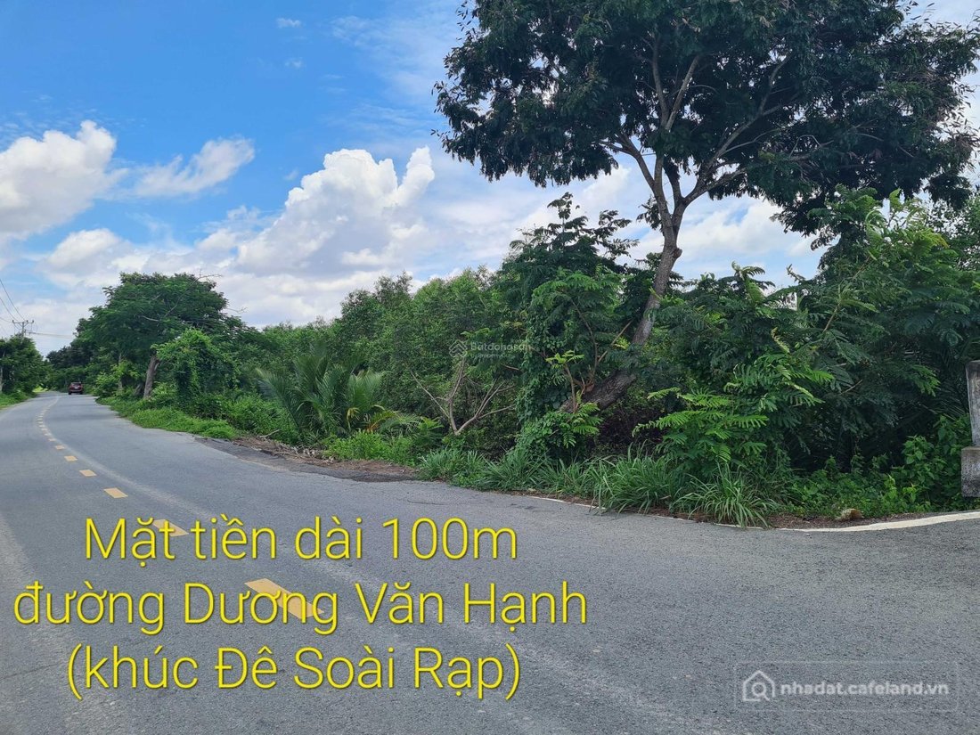 Bán đất thổ cư: Bán đất 3 mặt tiền đường Dương Văn Hạnh, xã Lý Nhơn, huyện Cần G