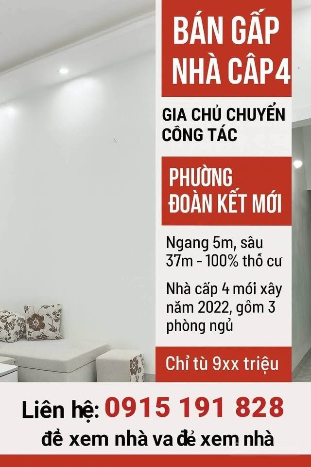 Bán nhà riêng: Siêu phẩm nhà cấp 4 mới xây năm 2022, tọa lạc tại Phường Đoàn Kết