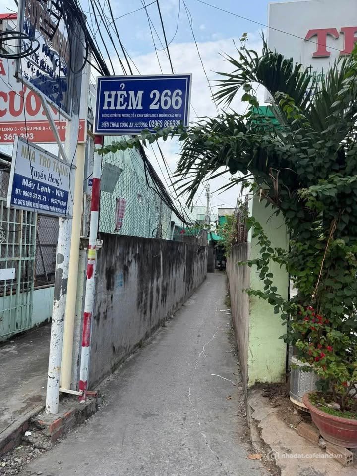 Bán nhà riêng: Bán nền tặng nhà hẻm 266 - Đường Nguyễn Tri Phương - Phường Châu 