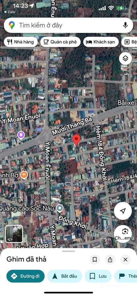 Bán đất thổ cư: Bán đất hẻm 246 Y Moal, Tân Lợi, thành phố Buôn Ma Thuột, 5m x 1