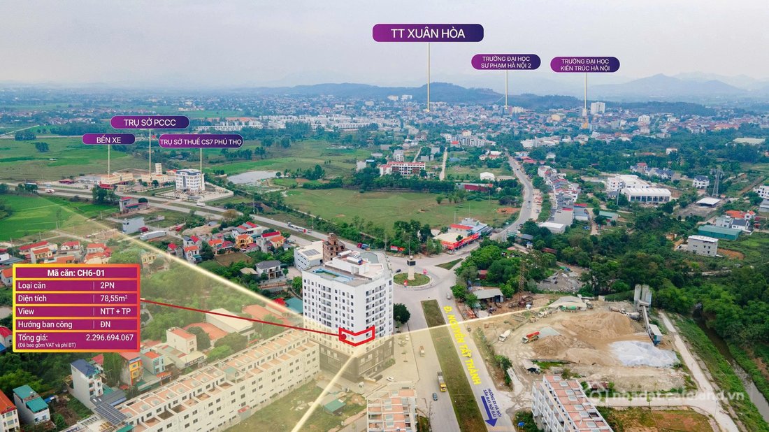 Bán căn hộ chung cư: Căn hộ cạnh khu công nghiệp Phúc Yên giá chỉ từ 28 triệu/m²