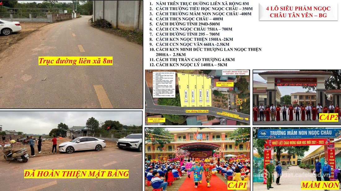 Bán đất thổ cư: CÁCH CỔNG KCN NGỌC CHÂU 700M - GIÁ FO CHỈ ~6 TRIỆU/M²