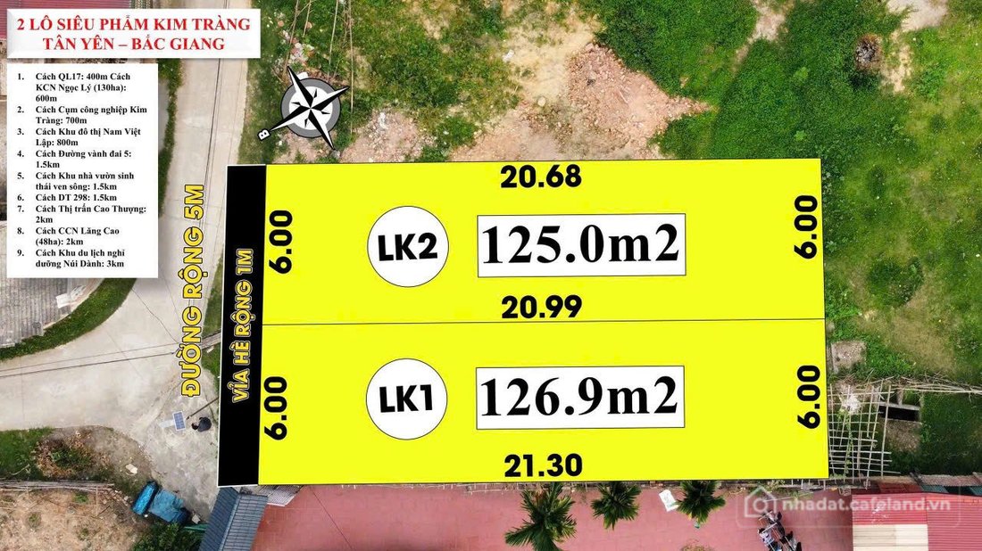 Bán đất thổ cư: DUY NHẤT 1 LÔ SIÊU PHẨM KIM TRÀNG GIÁ CHỈ 6.3TR/M² - GẦN SÁT QL 