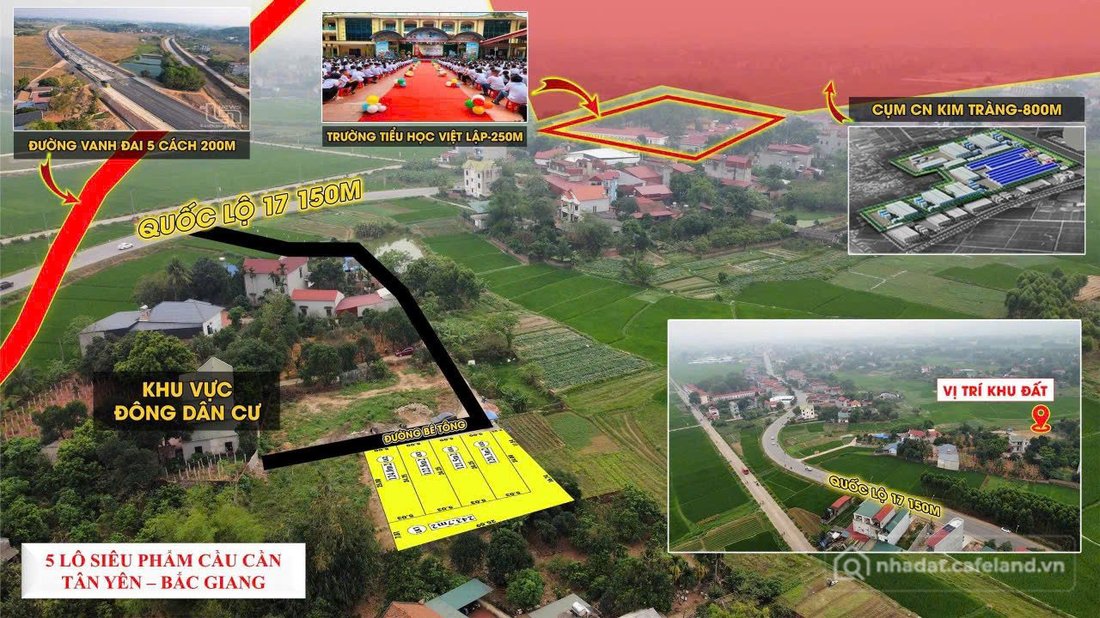 Bán đất thổ cư: SIÊU PHẨM 5 LÔ CẦU CẦN – SÁT QL17, GIÁ CHỈ TỪ 6XX/LÔ