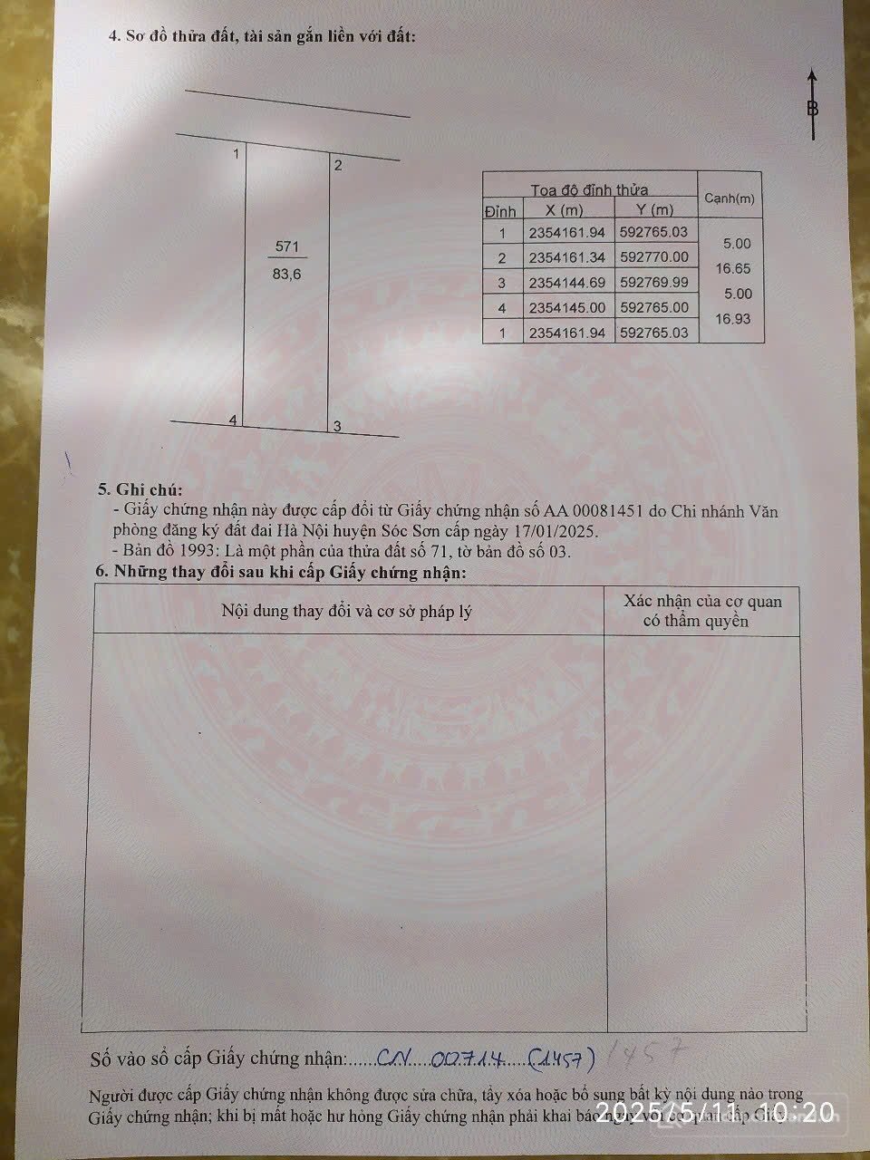 Bán đất thổ cư: Đất Sóc Sơn 83m2 ngõ thông ô tô tránh, giá yêu thương