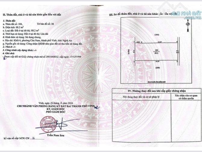 Bán nhà riêng: BÁN NHÀ 2 TẦNG LỐI 2 PHAN ĐÌNH PHÙNG – KHỐI 6 CỬA NAM, PHƯỜNG THÀ