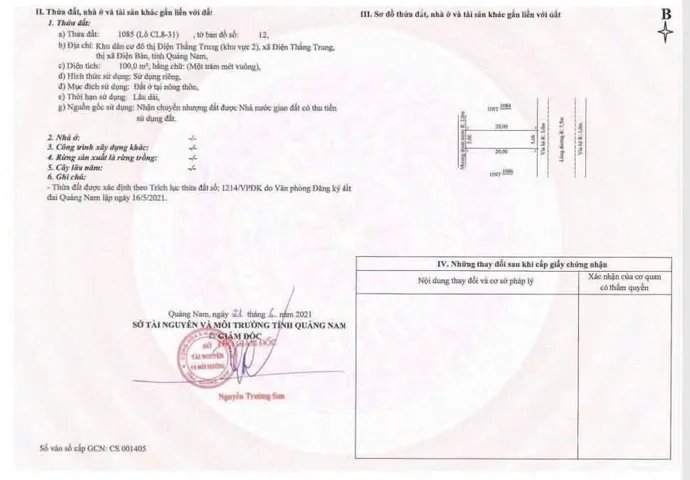 Bán đất thổ cư: Bán đất Điện Thắng Trung giá bằng đất kiệt Làm việc trực tiếp