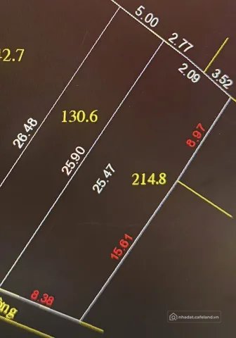 Bán đất thổ cư: Bán Đất 214.8m2 có sẵn 214.8 m2 thổ cư giá 8.5 tỷ tại - Chọn - X