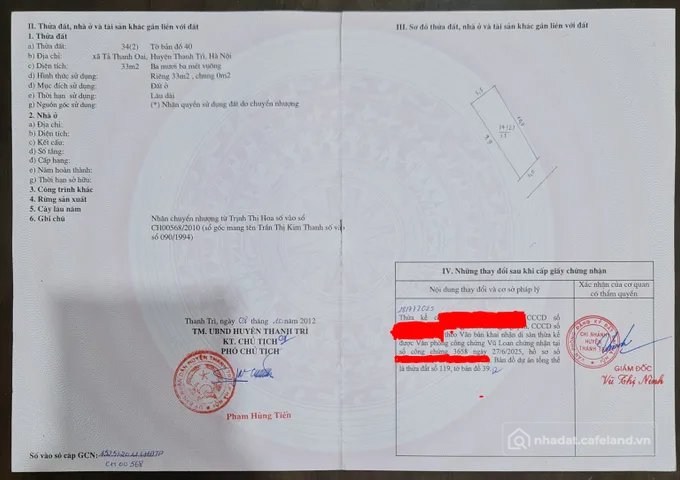 Bán nhà riêng: Bán Nhà riêng 33m2 có sẵn 32.7 m2 thổ cư giá 8.1 tỷ tại Đường Pha