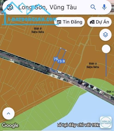 Bán nhà riêng: Bán đất mặt tiền Long Sơn, Long Sơn, Vũng Tàu - TP. HCM; DT: 18 X