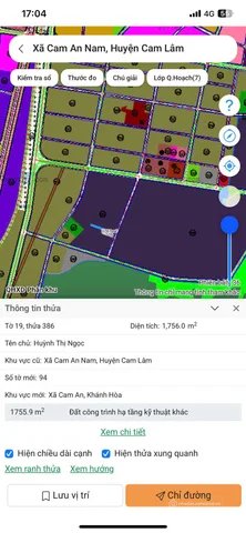 Bán đất thổ cư: Bán Đất 1756m2 giá 1.76 tỷ tại - Chọn - Xã Cam An Nam Huyện Cam 