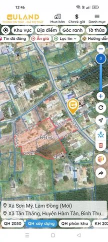 Bán đất thổ cư: Bán Đất 5694m2 có sẵn 200 m2 thổ cư giá 7 tỷ tại Xã Tân Thắng Hu