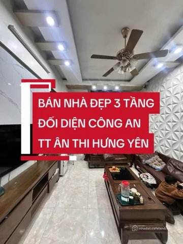 Bán nhà riêng: VIP  NHÀ 3 TẦNG ĐẸP! MẶT ĐƯỜNG THỊ TRẤN ÂN THI, HƯNG YÊN. Sẵng