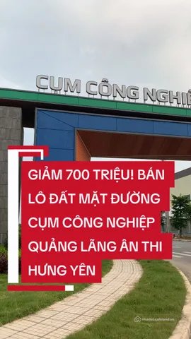 Bán đất thổ cư: VIP  GIẢM 700 TRIỆU! BÁN LÔ ĐẤT MẶT ĐƯỜNG KINH DOANH, CỤM CÔN