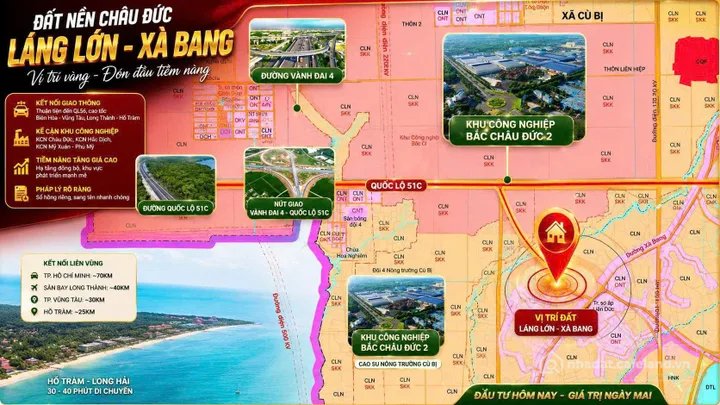 Bán đất thổ cư: CHỈ 515TR SỞ HỮU NGAY LÔ ĐẤT THỔ CƯ NGAY KHU DÂN CƯ LIỀN KỀ KCN 