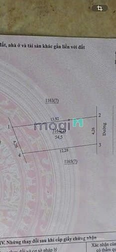 Bán đất thổ cư: Cần bán 55m2 mt 4,28m.Ngõ ô tô, cách đường nhựa 20m, Tân Phú- Qu