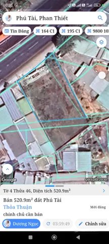 Bán đất thổ cư: Bán Đất 663m2 giá 5 tỷ tại Phường Phú Tài Thành phố Phan Thiết B