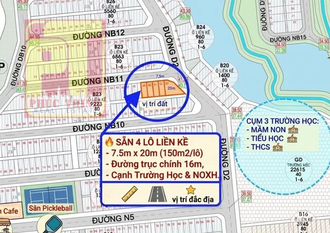 Bán đất thổ cư: 4 Lô Đất 150m2 có sổ sẵn thổ cư 100% giá 820 triệu KCN vsip bình
