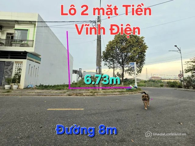 Bán đất thổ cư:  Nợ ngân hàng ra đi nhanh lộ đất 2 mặt tiền kinh doanh Vĩnh Điệ