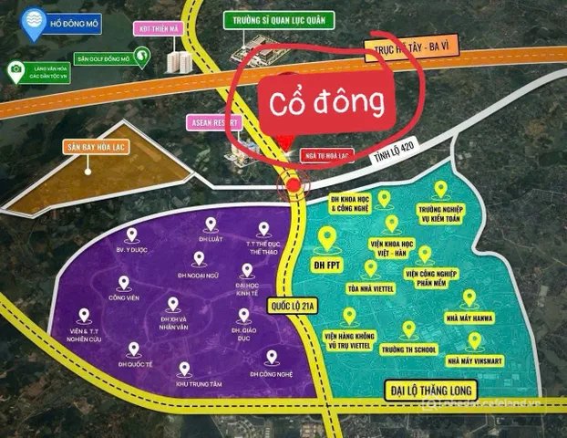 Bán đất thổ cư: 2 tỷ tại Hòa Lạc gần chợ và tái định cư Đại học Quốc Gia, 100m2 