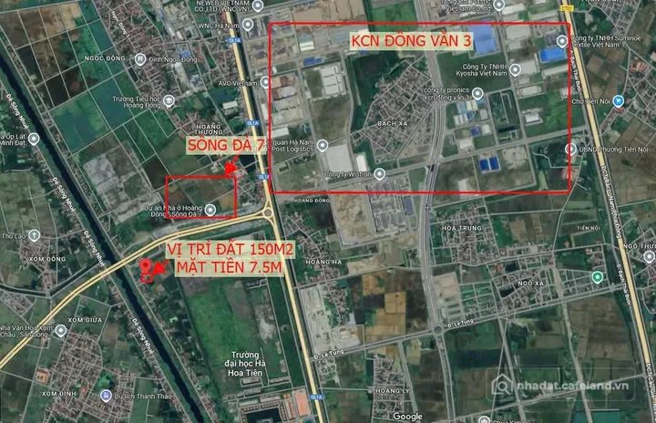 Bán đất thổ cư: 19,5tr/m Cần bán lô đất 150m2 mặt tiền 7,5m ngay Cạnh KCN Đồng V