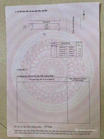 Bán đất thổ cư: Bán Đất 60m2 có sẵn 60 m2 thổ cư giá 6.5 tỷ tại Phường Lê Hồng P