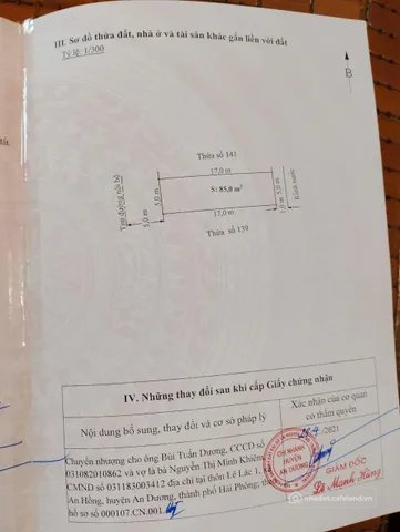 Bán đất thổ cư: 08.2026.Bán Đất 85m2 có giá 2.25 tỷ tại An Hồng . liên hệ 036255