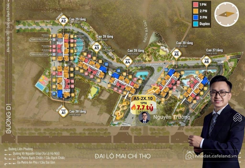 Bán căn hộ chung cư: Trục hiếm. bán căn hộ 1pn eaton park tầng cao, 50m2, view r