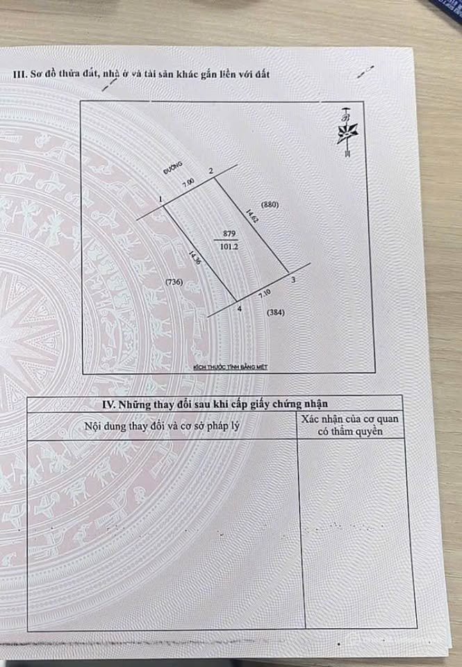 Bán đất thổ cư: Bán lô đất mặt đường 72, thành phố Vinh, diện tích 102m2, vị trí