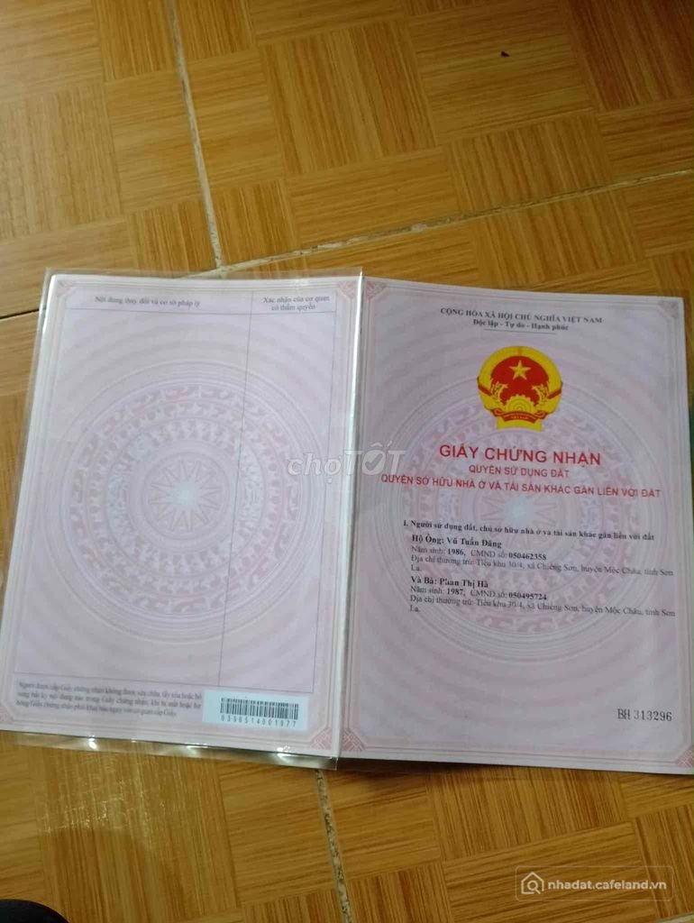 Bán đất thổ cư: đất thổ cư chiềng sơn mộc châu