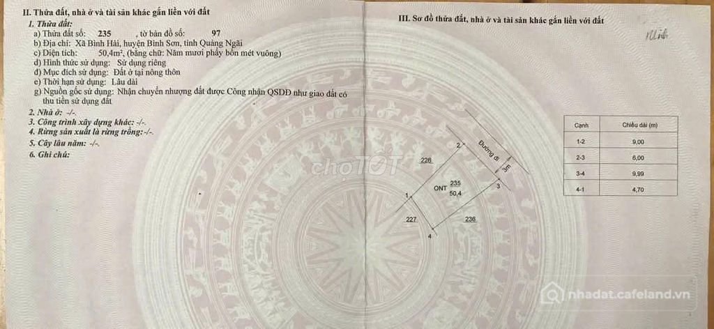 Bán đất thổ cư: Bán đất thổ cư biển An Cường
