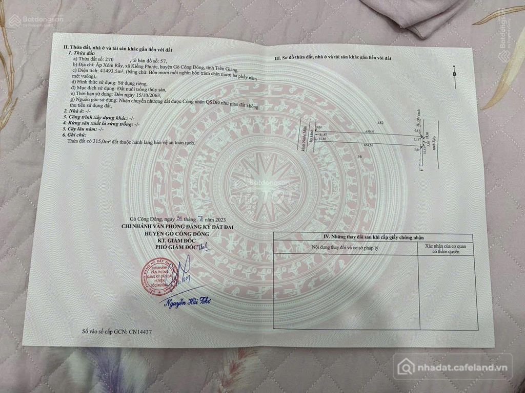 Bán đất thổ cư: Đất biển gò công kiểng phước gò công