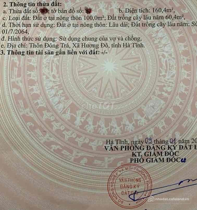 Bán đất thổ cư: Bán Đất