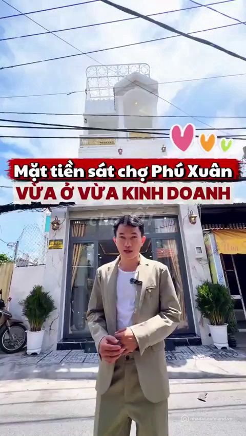 Bán nhà riêng: Bán Nhà Mặt Tiền Phú Xuân 4x16.5m - Giá 8.9 Tỷ