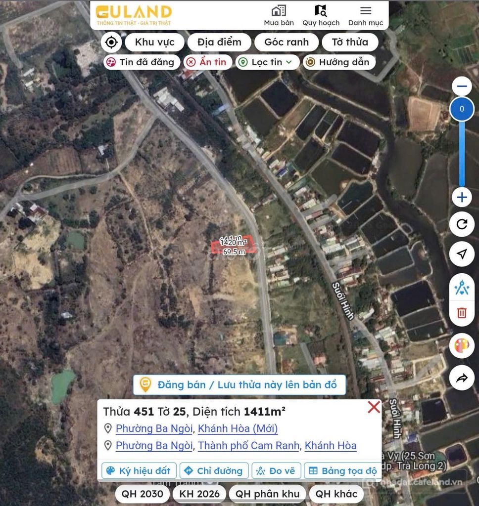 Bán đất nông, lâm nghiệp: ĐẤT GÓC HIẾM TRONG LÕI  KDC TRÀ LONG 2 TP. Cam Ranh, K