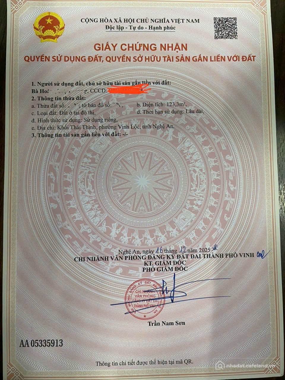 Bán đất thổ cư: Chốt ngay lô đất Nghi Thái cực xinh, nở hậu tài lộc