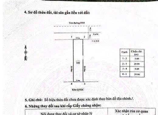Bán đất thổ cư: Bán lô đất tái định cư khu vực 8 Trần Quang Diệu, giá tốt