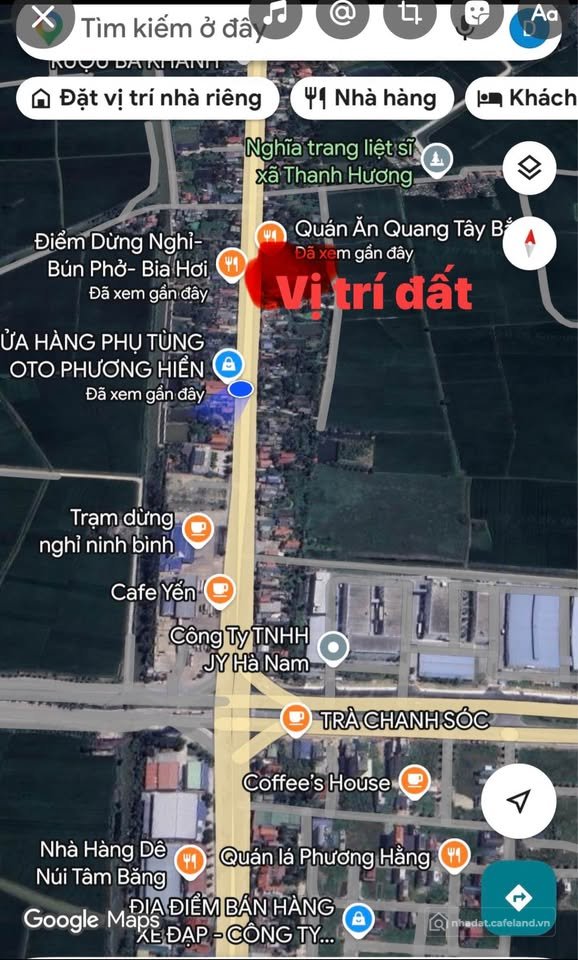 Bán đất thổ cư: Mảnh đất vàng mặt tiền Quốc lộ 1A, Bình Lục, Hà Nam