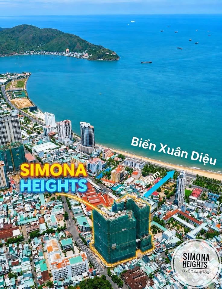 Bán căn hộ chung cư: Căn hộ cao cấp Simona Heights Quy Nhơn, 2 phòng ngủ, view b