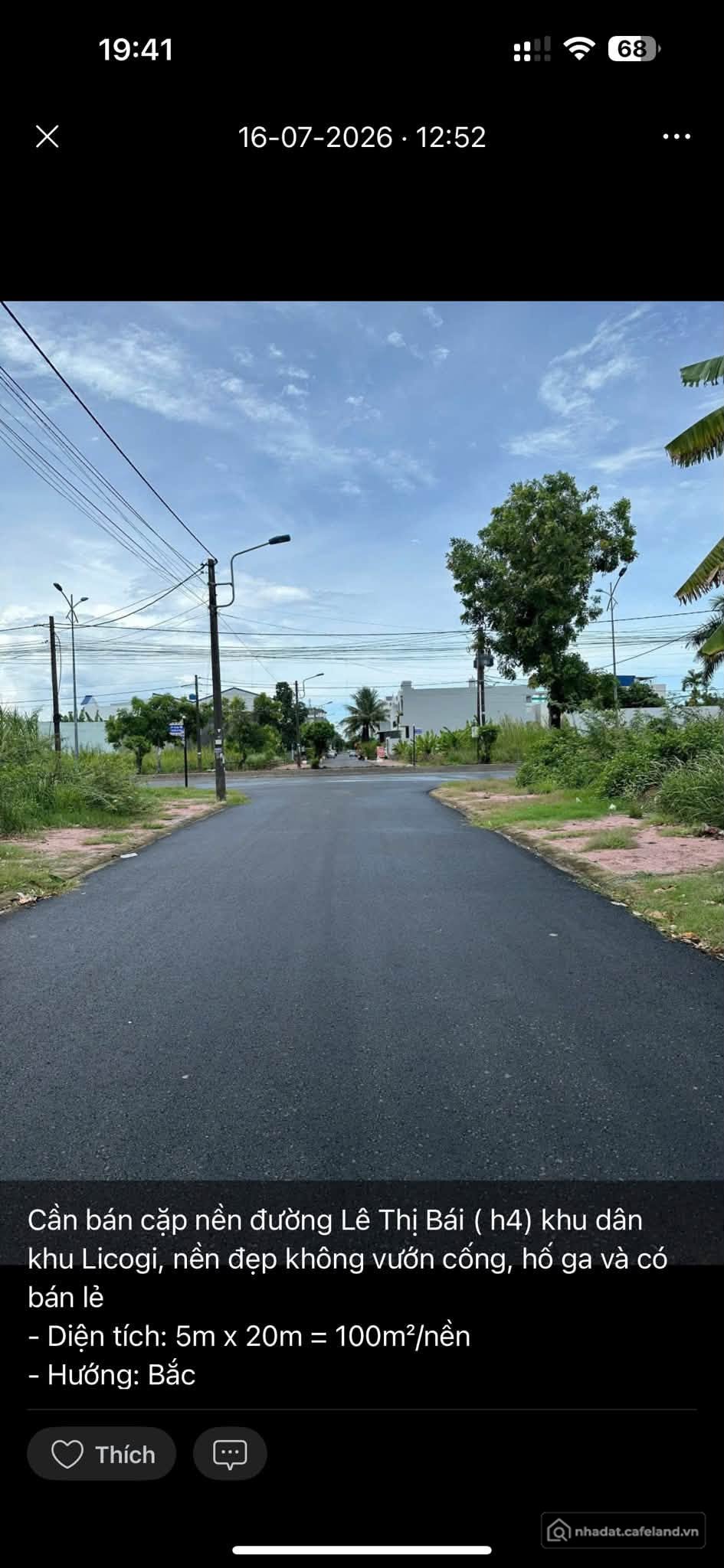 Bán đất thổ cư: Cặp đất đẹp khu dân cư Licogi, đường Lê Thị Bái, Cà Mau, giá đầu