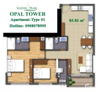 Tôi cần bán căn hộ 2pn cao cấp Opal Saigon Tower.