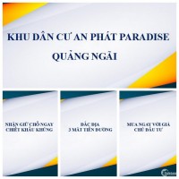 Đất nền QUẢNG NGÃI, dự án An Phát Paradise...