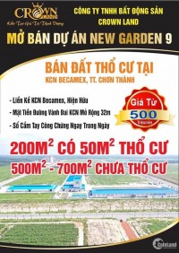 Đất nền phân lô Chơn Thành 500m2/500tr