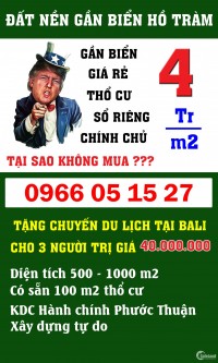 BÁN ĐẤT NỀN KHU VỰC BIỂN HỒ TRÀM VŨNG TÀU