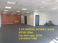 Cho thuê văn phòng 130m2 mặt phố Nam Từ Liêm giá chỉ 24tr.Lh 0936996961