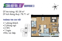 Căn hộ 02 phòng ngủ, tầng trung, toà nhà S4 GoldmarkCity, nội thất cơ bản