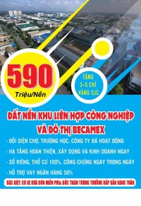 Tái định cư Becamex Chơn Thành-Bình Phước. 150m2 giá 590triệu. Sát bên TTHC.