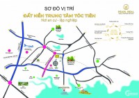 Đất sổ đỏ riêng đối diện trường THCS Tóc Tiên, đường nhà nước 10m. giá 8tr/m2