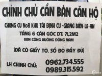 chính chủ cần bán căn hộ chung cư NO 08 Giang Biên