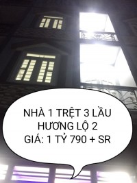 Nhà 4 DT: 120m2 Đường Hương Lộ 2 - BT. Giá: 1 TỶ 790 + SR